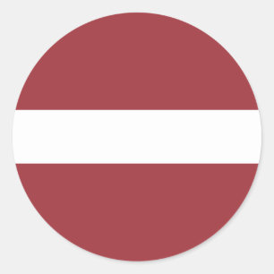 Rond Sticker Drapeau de Lettonie