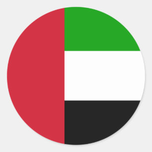 Rond Sticker Drapeau des Émirats Arabes Unis