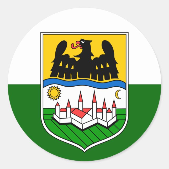 Rond Sticker Drapeau Donauschwaben (Devant)