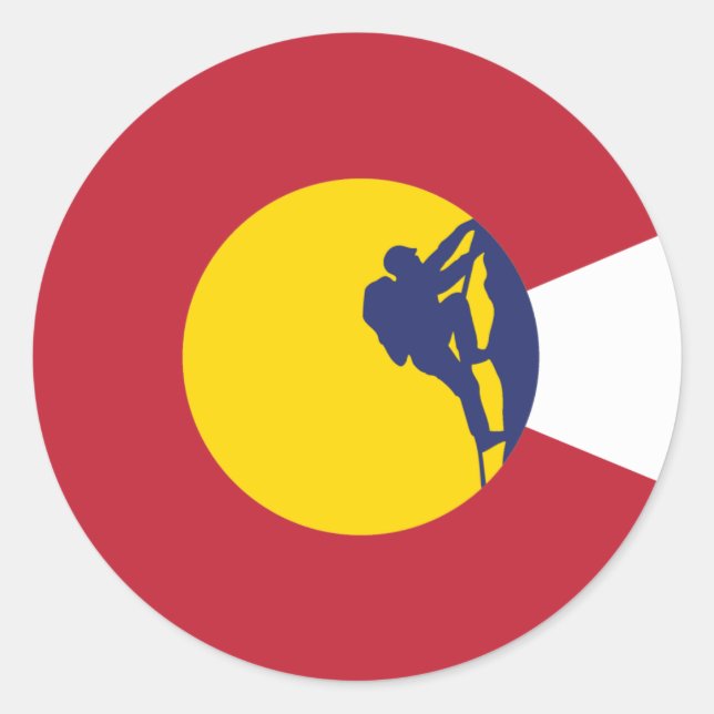 Rond Sticker Drapeau du Colorado (Devant)