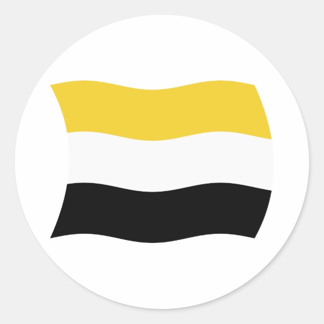 Rond Sticker Drapeau Garifuna (Devant)