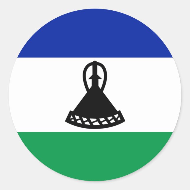 Rond Sticker Drapeau Lesotho (Devant)