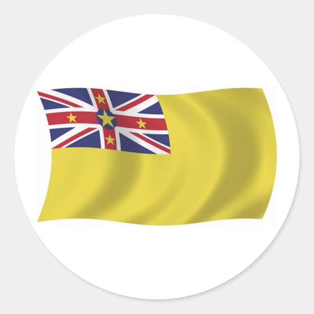 Rond Sticker Drapeau Niue (Devant)
