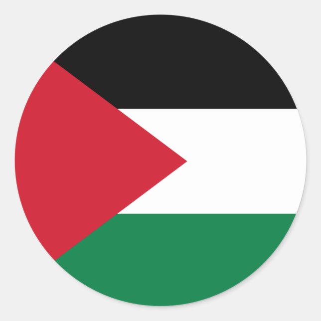 Rond Sticker Drapeau Palestine (Devant)