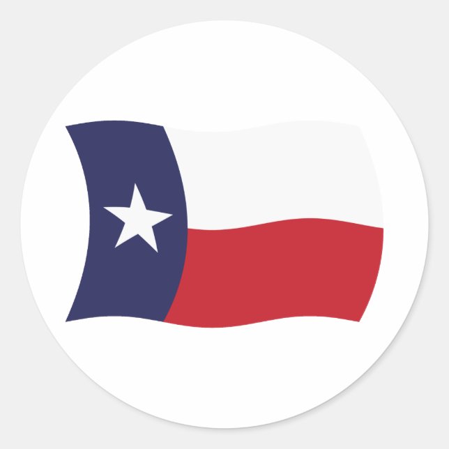 Rond Sticker Drapeau Texas (Devant)