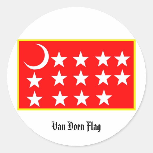 Rond Sticker Drapeau Van Dorn (Devant)