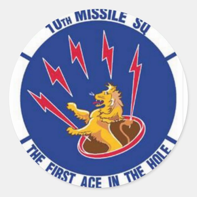 Rond Sticker du 10e Escadron de missiles de l'armée de  (Devant)