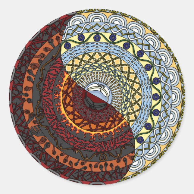 Rond Sticker du ciel et de l'enfer (Devant)