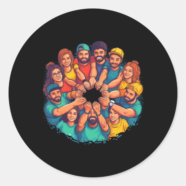 Rond Sticker du dimanche de la justice sociale (Devant)