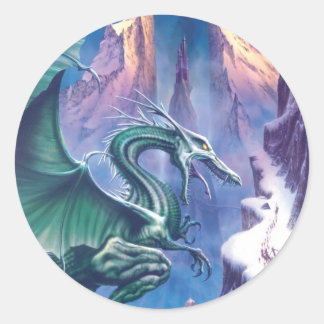 Rond Sticker du Dragon du Nord