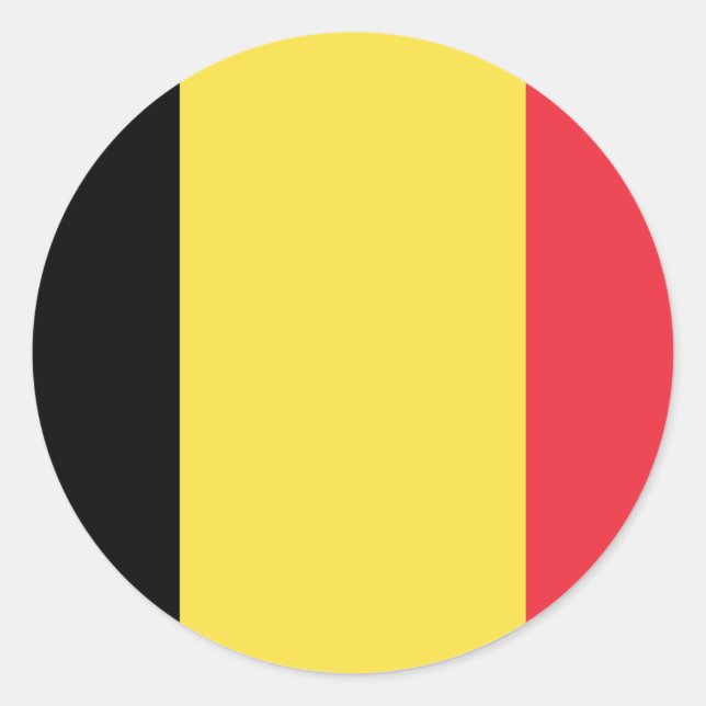 Rond Sticker du drapeau de Belgique (Devant)