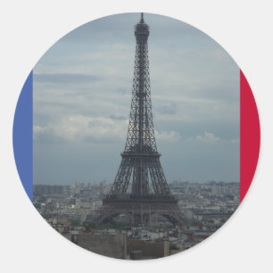 Rond Sticker du drapeau de la France