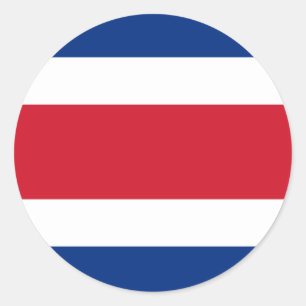 Rond Sticker du drapeau du Costa Rica