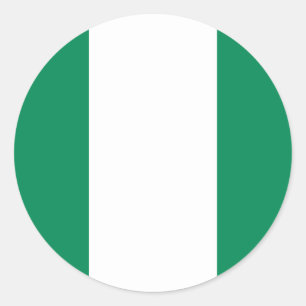 Rond Sticker du drapeau du Nigeria