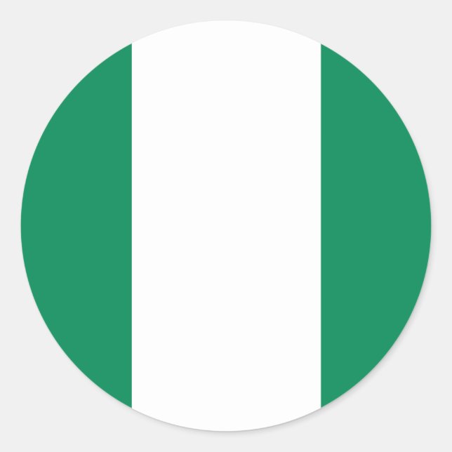 Rond Sticker du drapeau du Nigeria (Devant)
