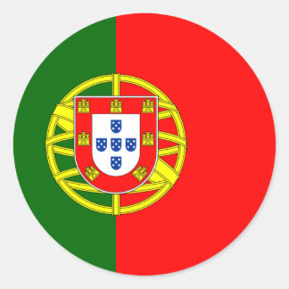 Rond Sticker du drapeau du Portugal