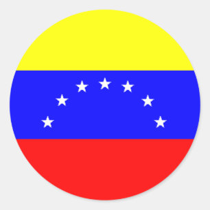 Rond Sticker du drapeau du Venezuela