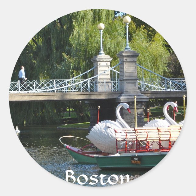 Rond Sticker du jardin public de Boston (Devant)