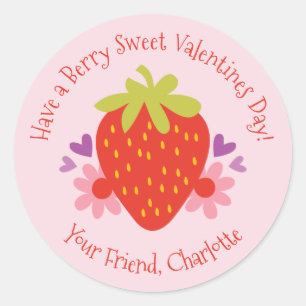 Rond Sticker du Jour des petits enfants Valentines