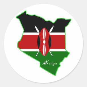 Rond Sticker du Kenya