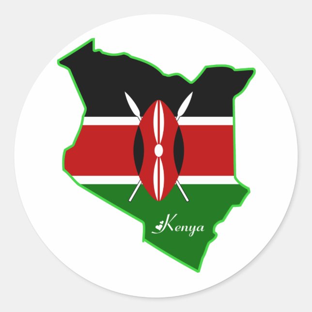 Rond Sticker du Kenya (Devant)
