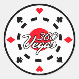 Rond Sticker du logo 360 Vegas Chip