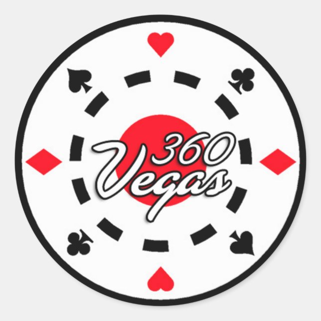 Rond Sticker du logo 360 Vegas Chip (Devant)