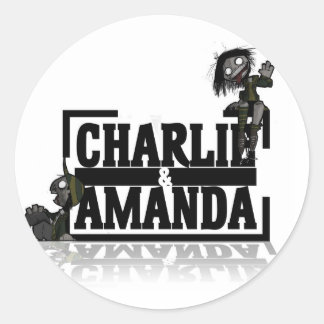 Rond Sticker du logo Charlie & Amanda Lrg