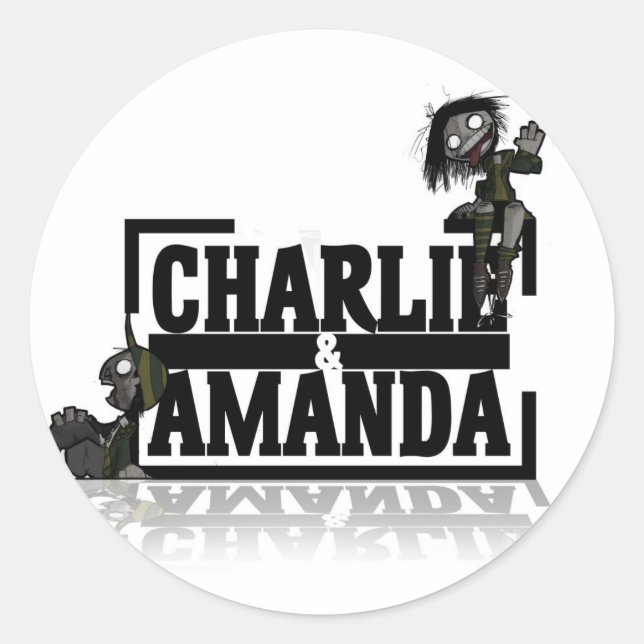 Rond Sticker du logo Charlie & Amanda Lrg (Devant)
