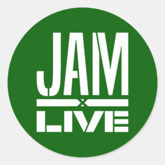 Rond Sticker du logo de confiture - Vert