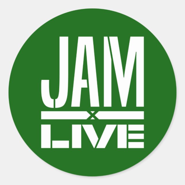 Rond Sticker du logo de confiture - Vert (Devant)