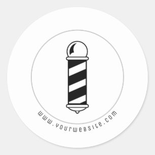 Rond Sticker du logo de la Boutique en coiffure