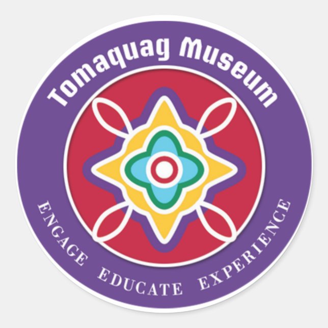 Rond Sticker du logo du musée Tomaquag (Devant)