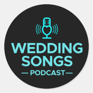 Rond Sticker du logo du podcast des chansons mariages