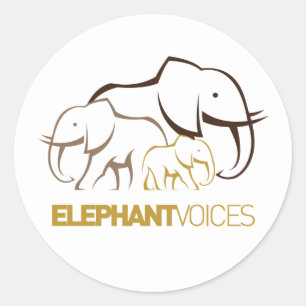 Rond Sticker du logo ElephantVoices