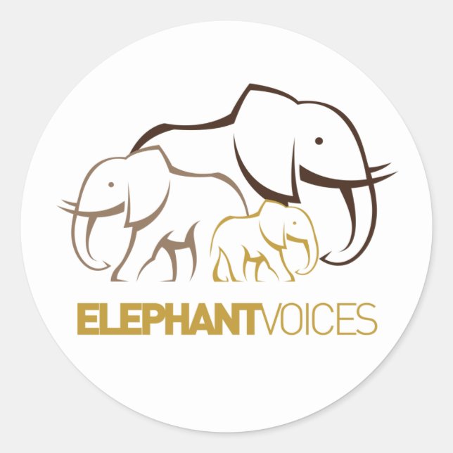 Rond Sticker du logo ElephantVoices (Devant)