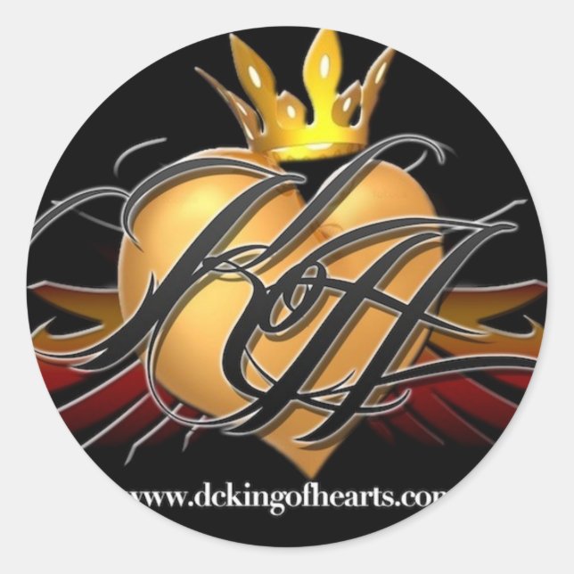 Rond Sticker du logo King of Hearts (Devant)