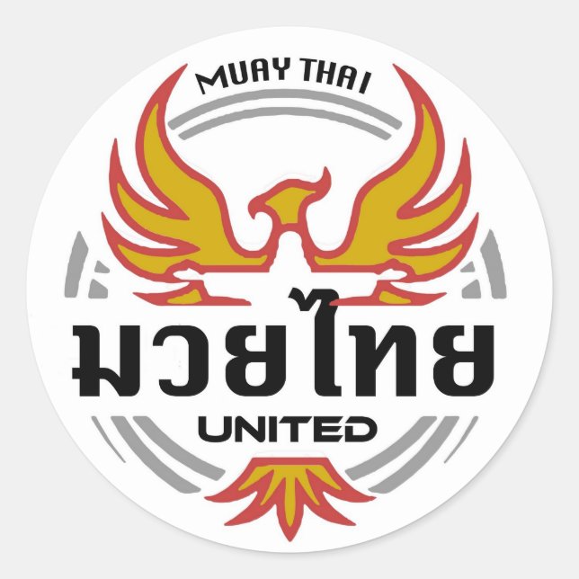 Rond Sticker du MIXED MARTIAL ART unifié Muay Thai (Devant)