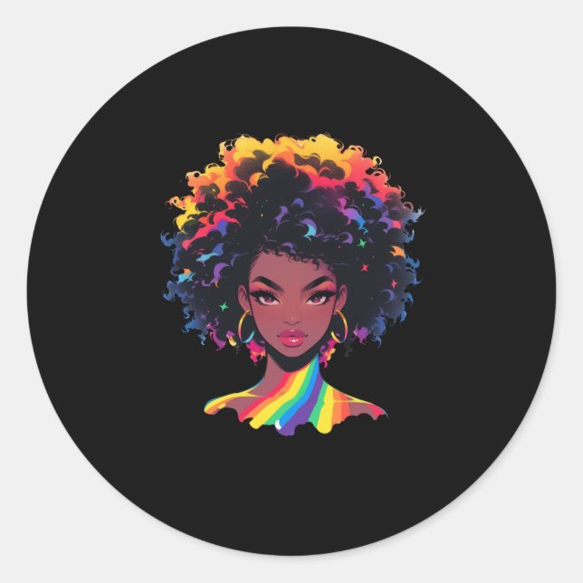 Rond Sticker du mois de la Black Woman Prith1 (Devant)