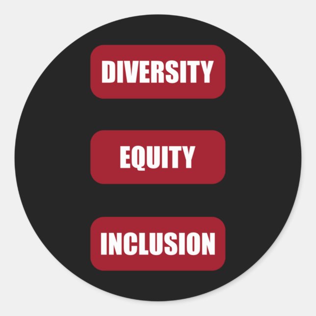 Rond Sticker du pack d'inclusion diversité équité (Devant)