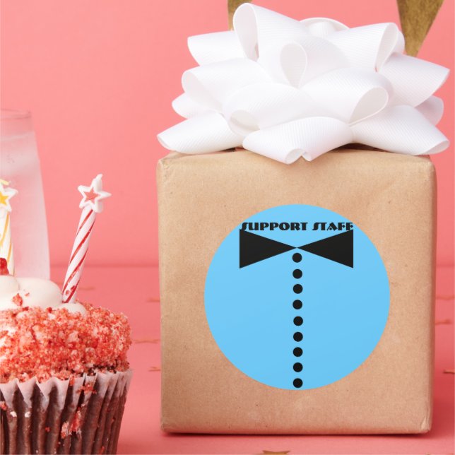 Rond Sticker du personnel de support - (Fête)