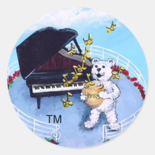 Rond Sticker du prix Little Bear Pot-of-Honey