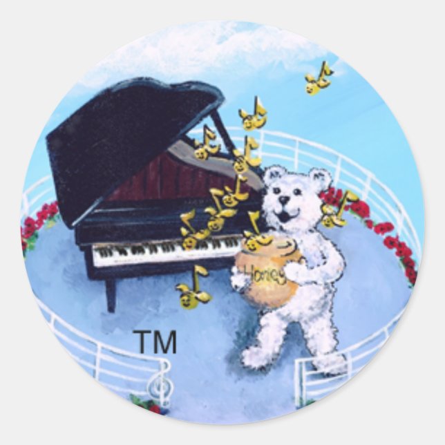 Rond Sticker du prix Little Bear Pot-of-Honey (Devant)