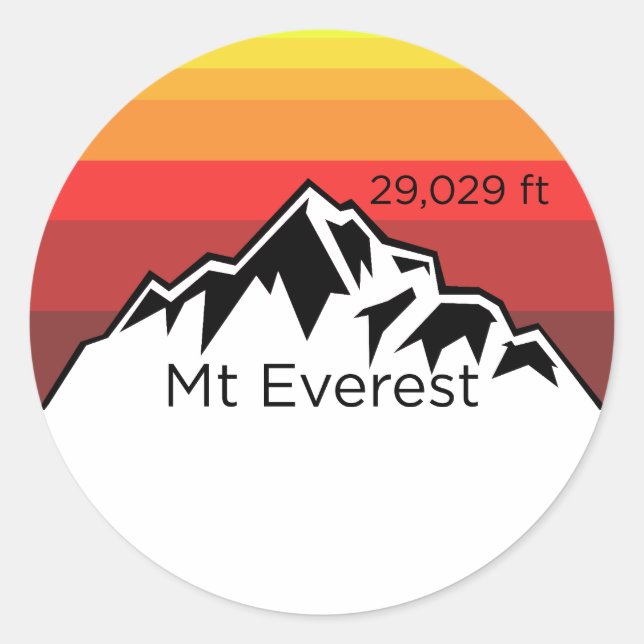 Rond sticker du sommet de l'Everest (Devant)