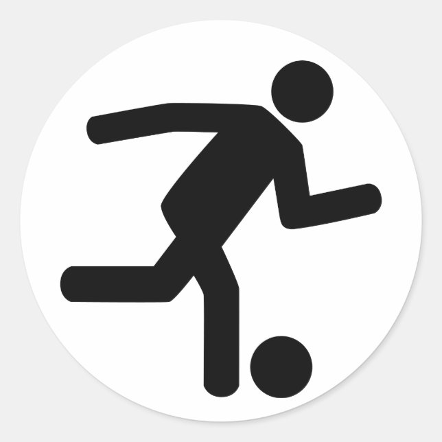 Rond Sticker du symbole de football (Devant)