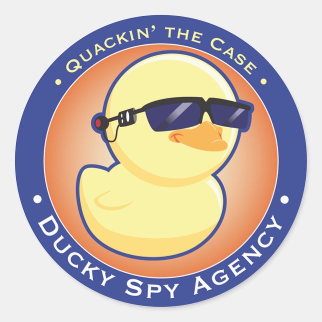Rond Sticker Ducky Spy Agency (Devant)