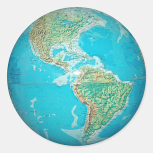 Rond Sticker Earth Globe 1