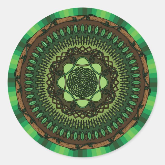 Rond Sticker Earth Mandala (Devant)