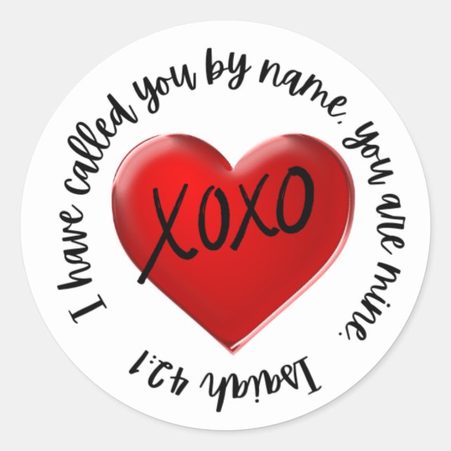 Rond Sticker Écriture (Ésaïe 42:1) (Devant)