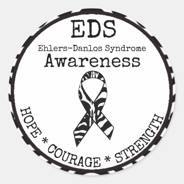 Rond Sticker EDS Zebra Hope & Strength (Devant)